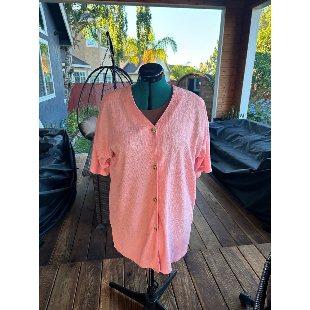 Vintage Shacket - Peach - Beachy - Resort - Oversized